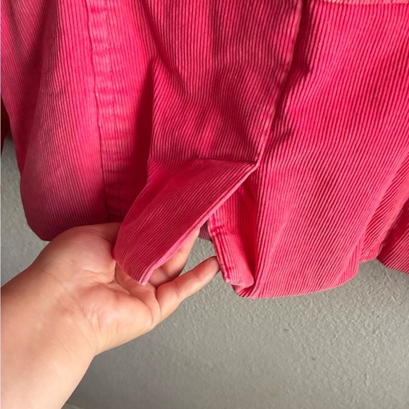 Mossimo WomenFront Button Collar Corduroy Pink Double-Breasted Pea Coat Jacket - Picture 7 of 14